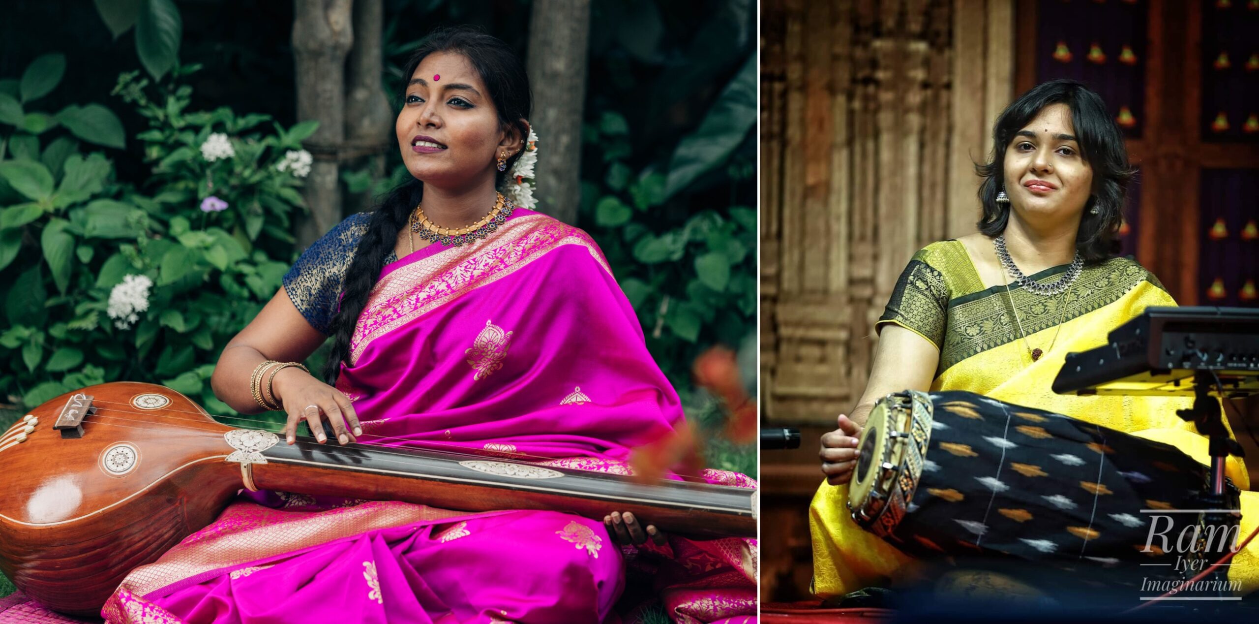 La chanteuse Brindha Manickavasakan fait partie de la jeune génération d'artistes carnatiques. Elle est accompagnée de la jeune percussionniste Aswini Srinivasan, l'une des rares femmes à jouer du mridangam à un niveau professionnel.